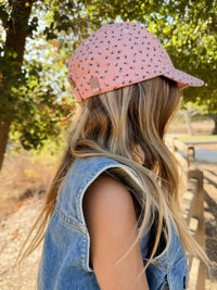 Girls Baseball Hat- Ditsy Floral- Mauve (2-6/7Y)