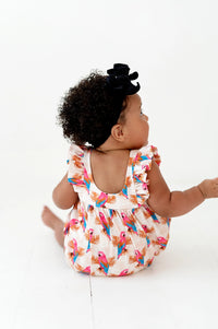 Amelia Romper in Parrots | Baby Bubble