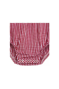 Red plaid crab smocked baby romper - Doodlebug Kidz