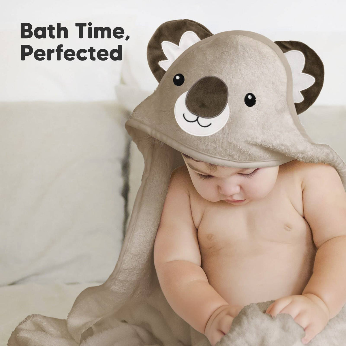 KeaBabies Cuddle Baby Hooded Towel