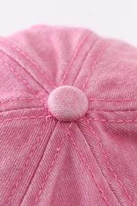 Pink sister embroidery baseball cap