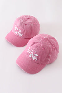 Pink sister embroidery baseball cap