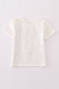Flag bow ice-cream sequin mom&me top