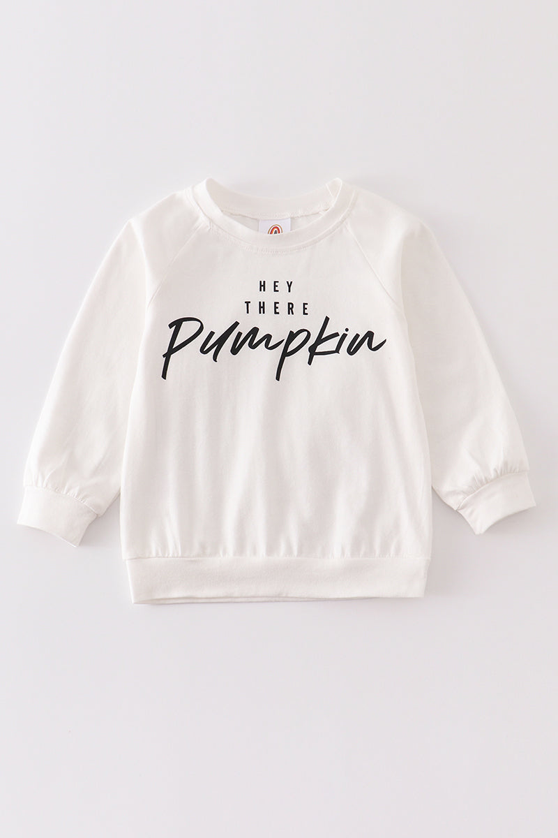 White pumpkin sweat shirt