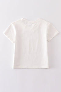 Cream blank basic t-shirt Adult Kids and baby bubble