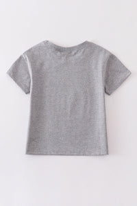 Gray blank basic t-shirt Adult Kids and baby bubble