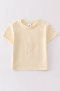 Beige blank basic t-shirt Adult Kids and baby bubble