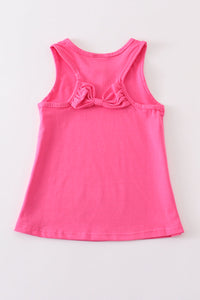 Hot pink blank basic kids teens adult tank top