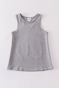 Heather grey blank basic kids teens adult tank top