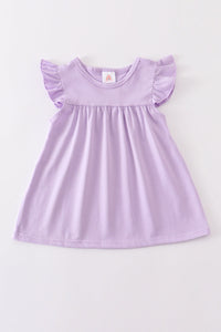 Purple basic ruffle top