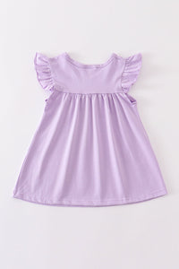 Purple basic ruffle top