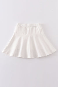 Cream basic skort