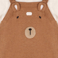 Bear Sweater Knit Baby Overall & Bodysuit Set (Organic)