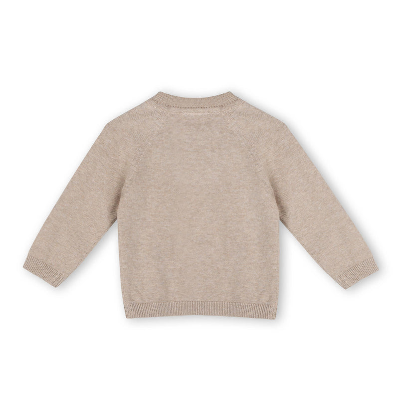 Moose Applique Raglan Baby Pullover Sweater (Organic Cotton)