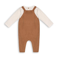 Bear Sweater Knit Baby Overall & Bodysuit Set (Organic)