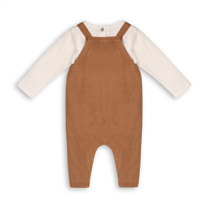 Bear Sweater Knit Baby Overall & Bodysuit Set (Organic)