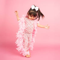 Fancy Flamingos Bamboo Girl Pajamas Kids Sleepwear Set