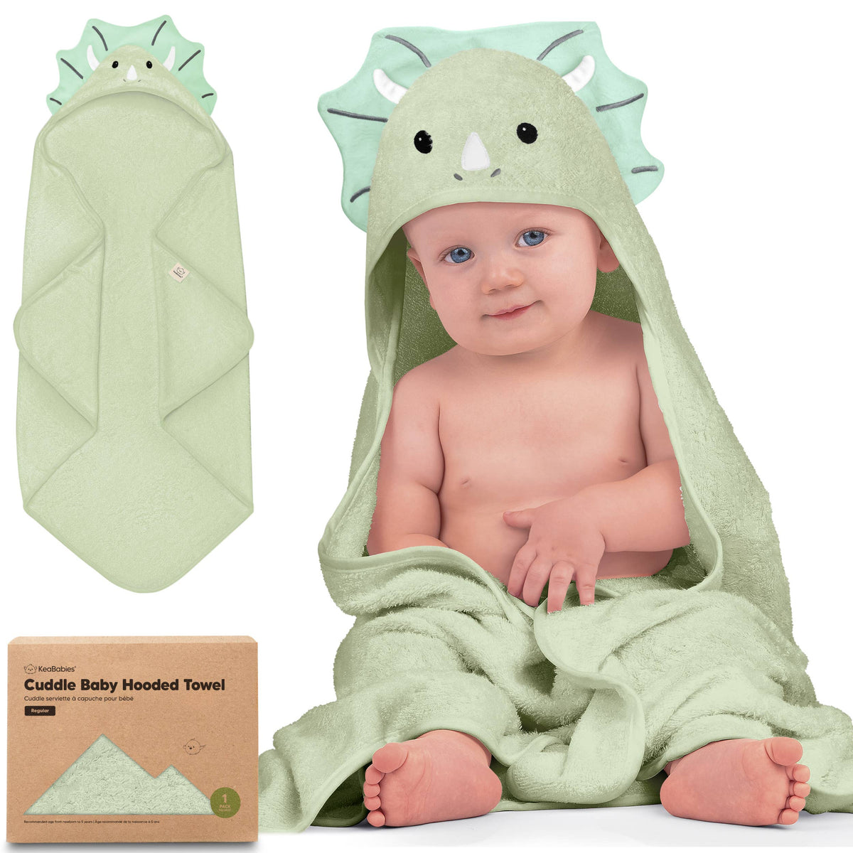 KeaBabies Cuddle Baby Hooded Towel