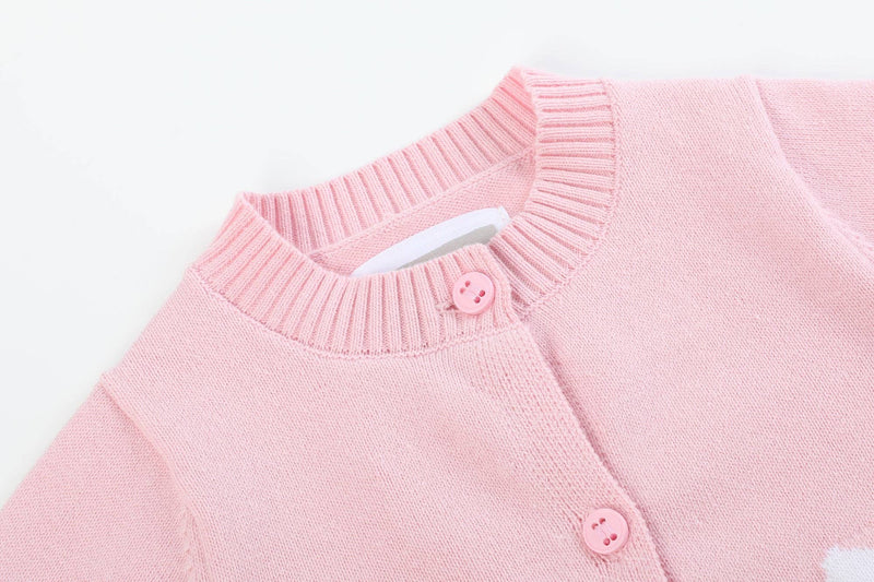 Pink Knit Easter Bunny Cardigan