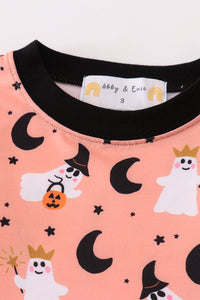 Premium Orange halloween ghost top