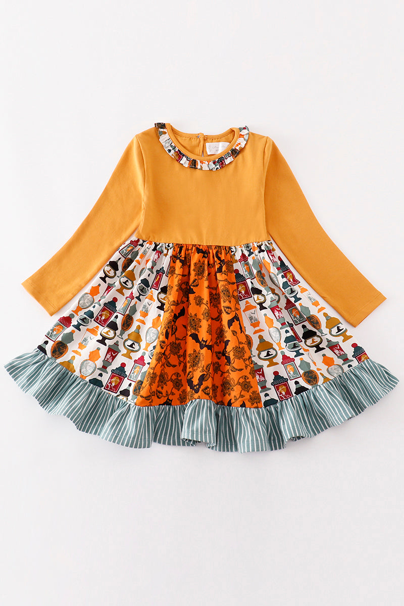 Platinum Yellow halloween twirl dress