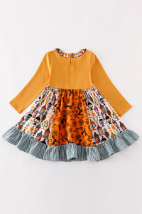 Platinum Yellow halloween twirl dress