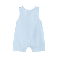 Blue Birthday Boy Smocked Shortalls