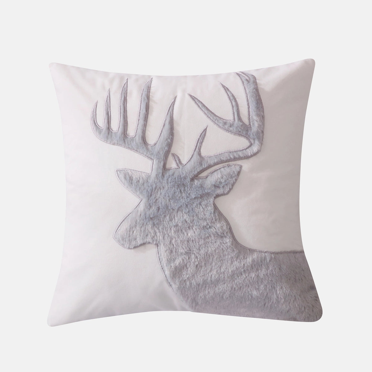 Camden Grey Faux Fur Moose Pillow