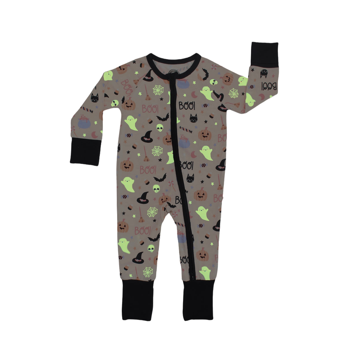 Halloween Sweet and Spooky Glow in the Dark Pajamas Bamboo Baby Convertible PJs