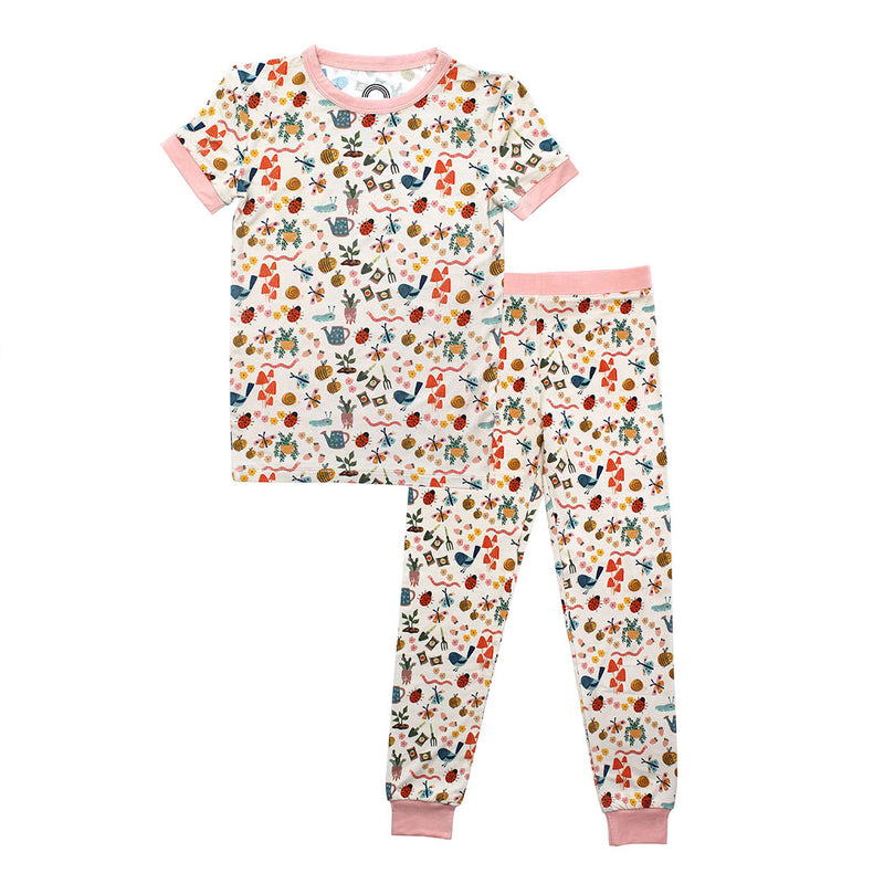 Garden Friends Bamboo Two Piece PJs Short Sleeves