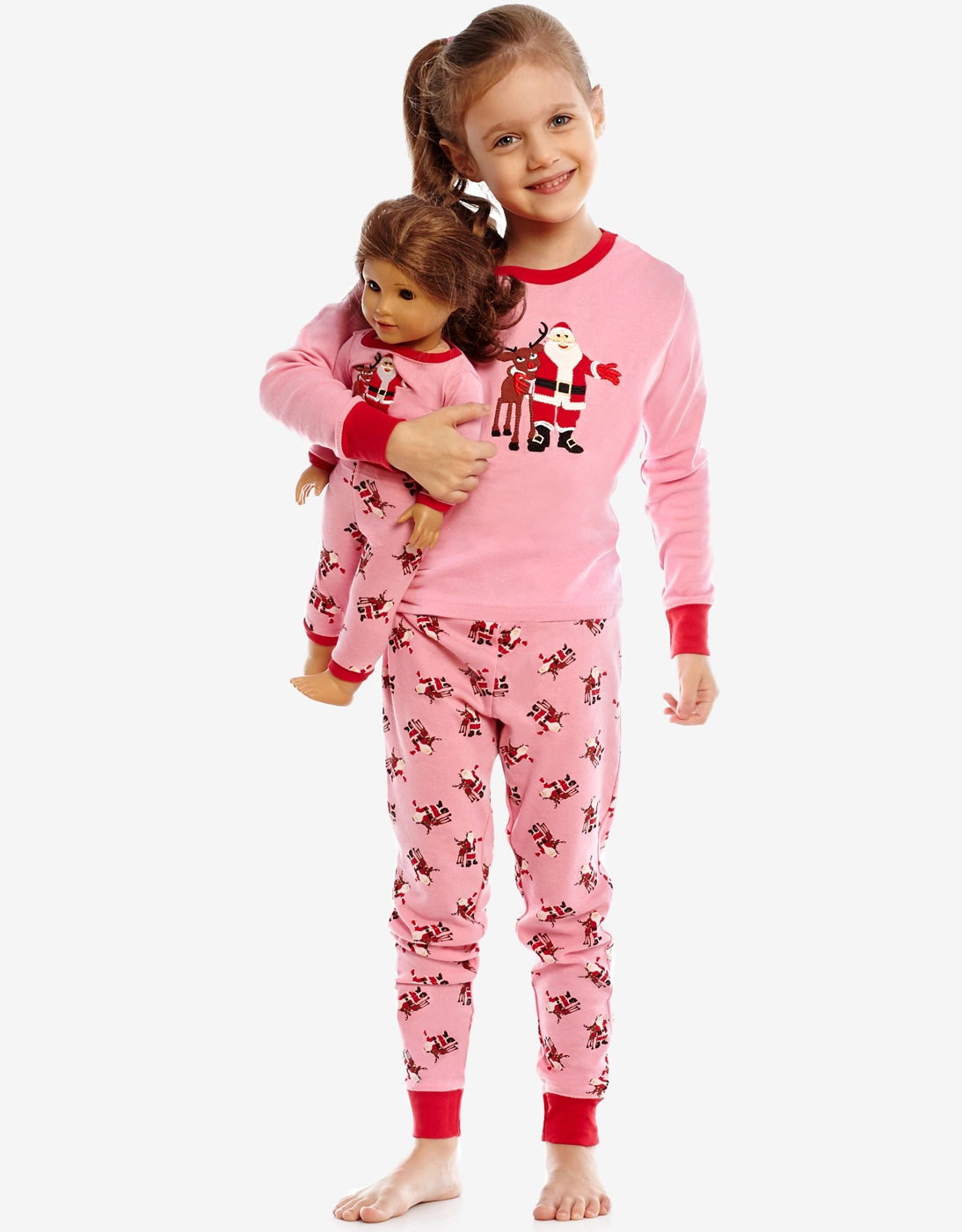 Kids Girl and Doll Cotton Pajamas