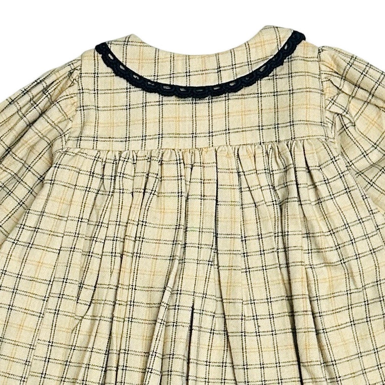 Hand Smocked Gingham Baby Dress (Organic Cotton)