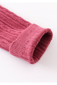 Rose knit knee high sock