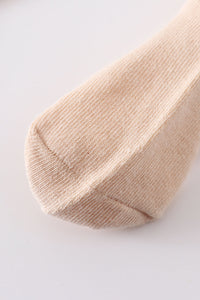 Beige Knit lace girls socks