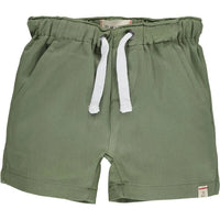 Olive Green Hugo Twill Shorts