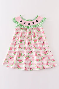 Watermelon embroidery dress