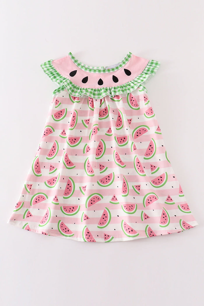 Watermelon embroidery dress