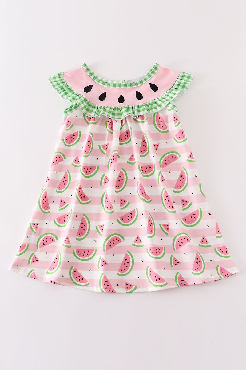 Watermelon embroidery dress