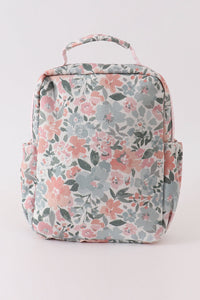 Pink floral lunch bag