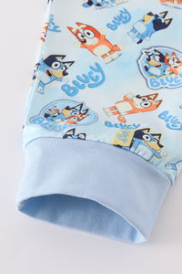 Blue character boy pajamas set