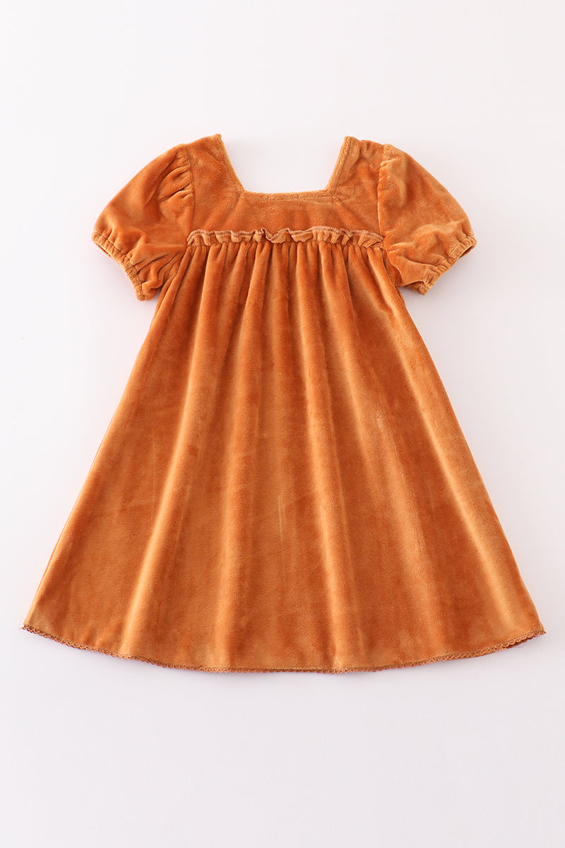 Carmel velvet mom & me dress