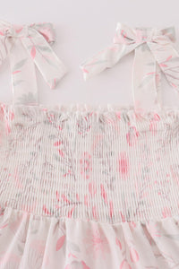 Pink blush meadow smocked mom&me dress