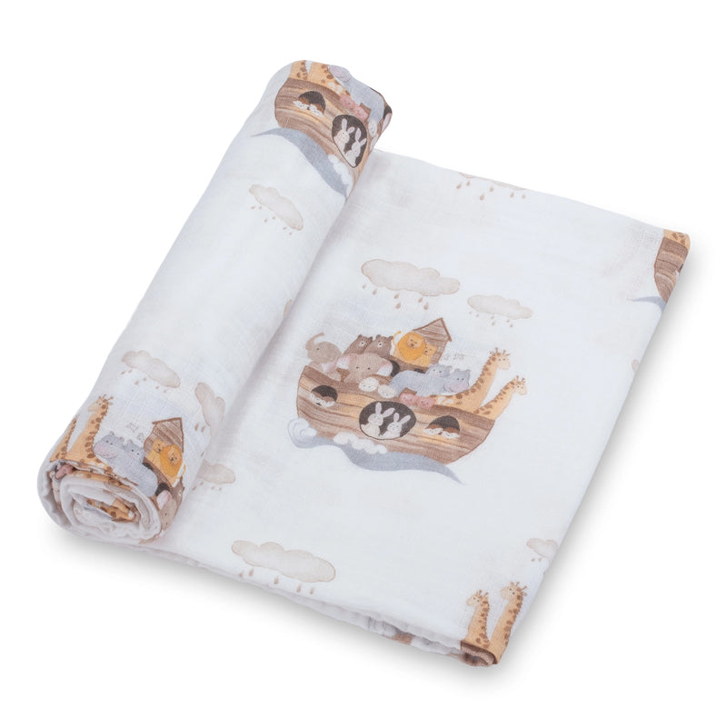 Noah's Ark Baby Swaddle Blanket