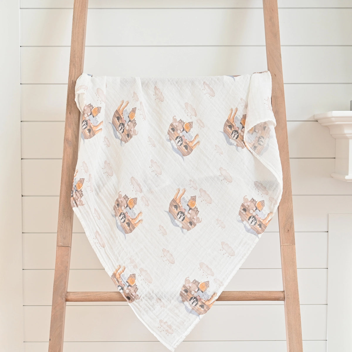 Noah's Ark Baby Swaddle Blanket