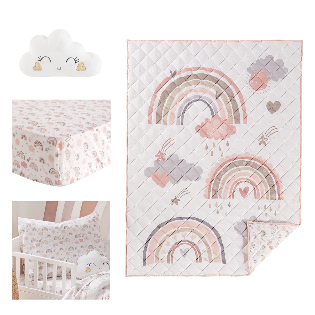 Rainbow Dreams 5-Piece Toddler Bedding Set