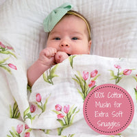 Tulips Baby Swaddle Blanket