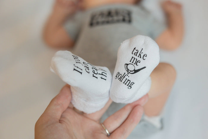 Golf Items, Take Me Golfing Baby Socks, Boy Items, Dad Gifts
