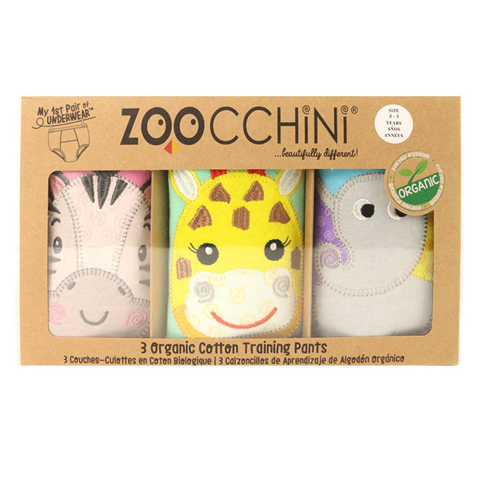 Organic Cotton 3 Pc Potty Training Set - Zoo Friends