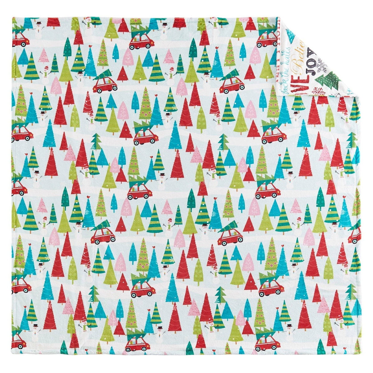 Santa Claus Lane Blanket Reverse Holly Jolly