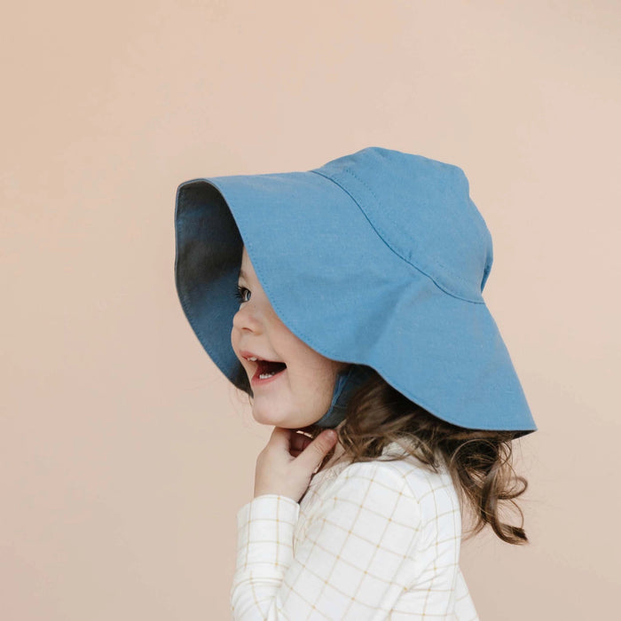 Wide-Brim Sun Hat, Marlin Blue